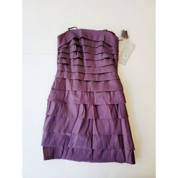 NEW Women Medium Shireen Purple Mini Formal Prom Party Dress Sleeveless - Picture 1 of 7